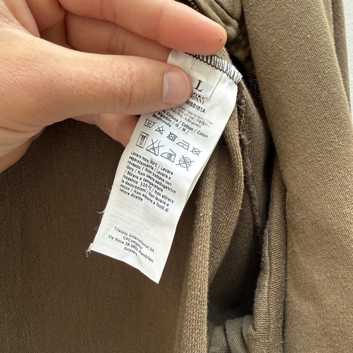 CP Company Full Zip Sweatshirt in Olive (L)