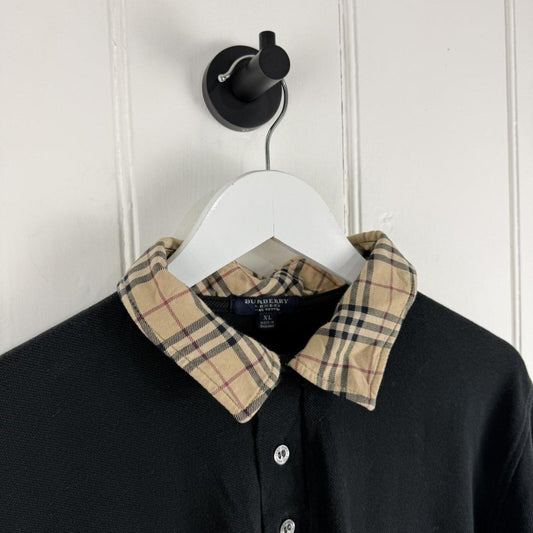 Burberry Nova Check Collar Polo Shirt (L)