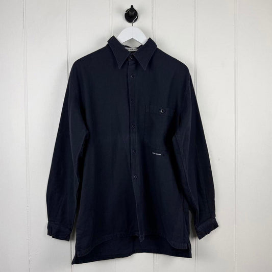 Stone Island Structured Cotton Overshirt Black (L)
