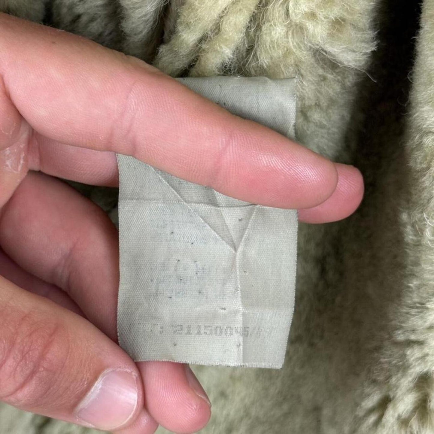 Stone Island 1994 Shearling Sheepskin Flight Jacket (M)