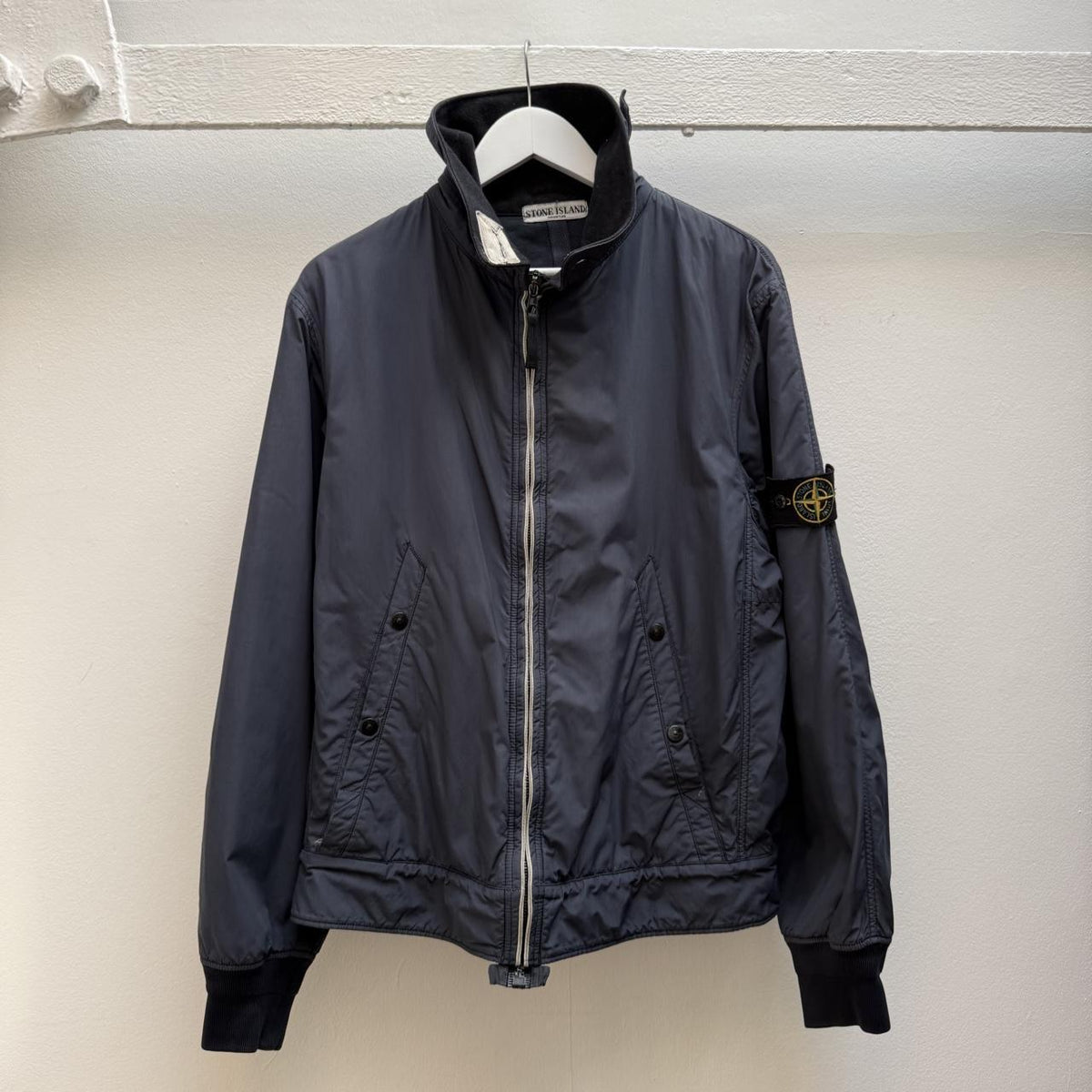 Stone Island Vintage Mid 2000s Flight Jacket – Navy Blue (M)