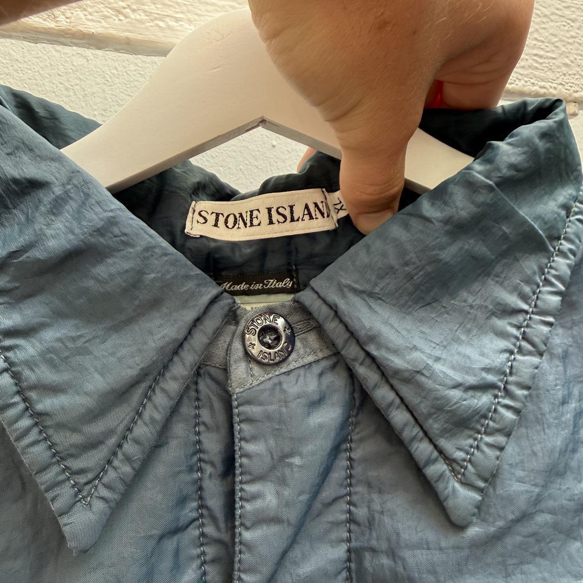 1990s Stone Island Green Edge Overshirt Jacket (XL)