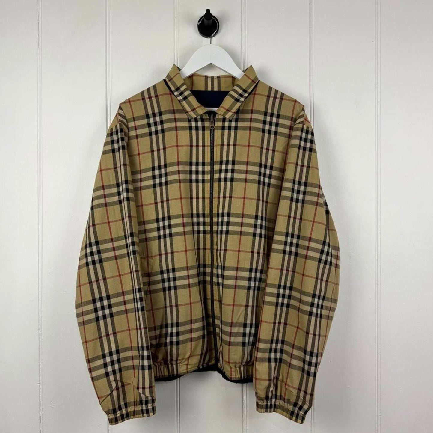 Vintage Burberry Reversible Nova Check Jacket in Navy (XL)