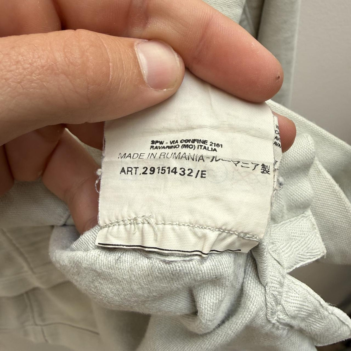 90s Stone Island Moleskin Overshirt Light Grey (L)