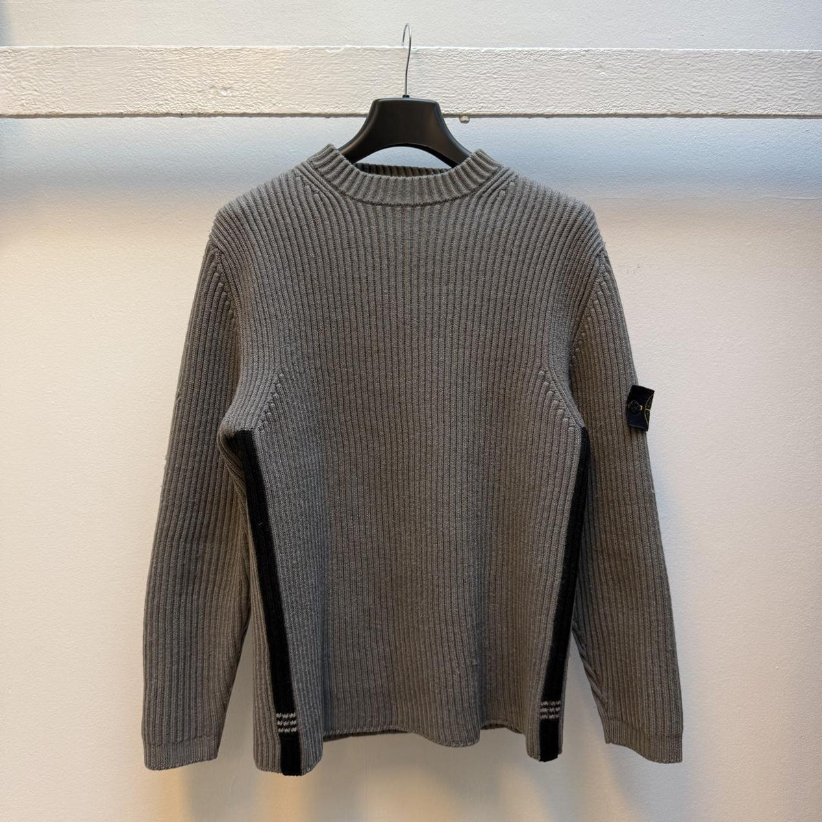 Vintage Stone Island Ribbed Wool Knit Jumper (M)