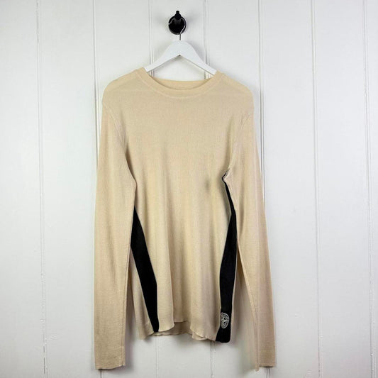Stone Island Long Sleeve Knit Top Beige/Black (XL)