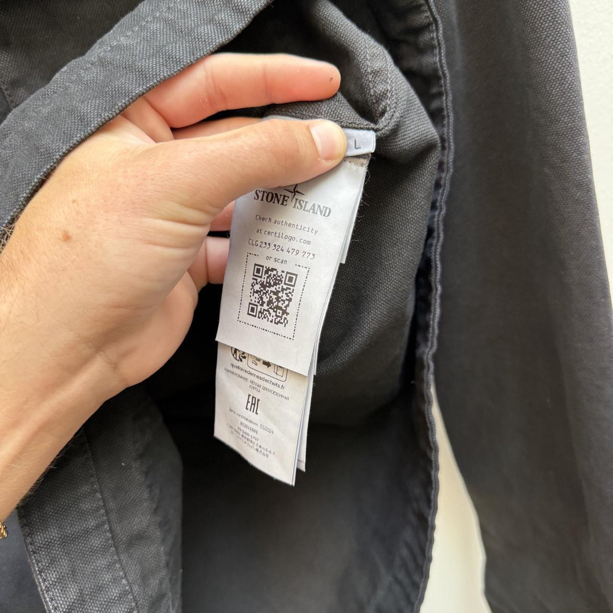 Stone Island Compass Logo Over Shirt (L)