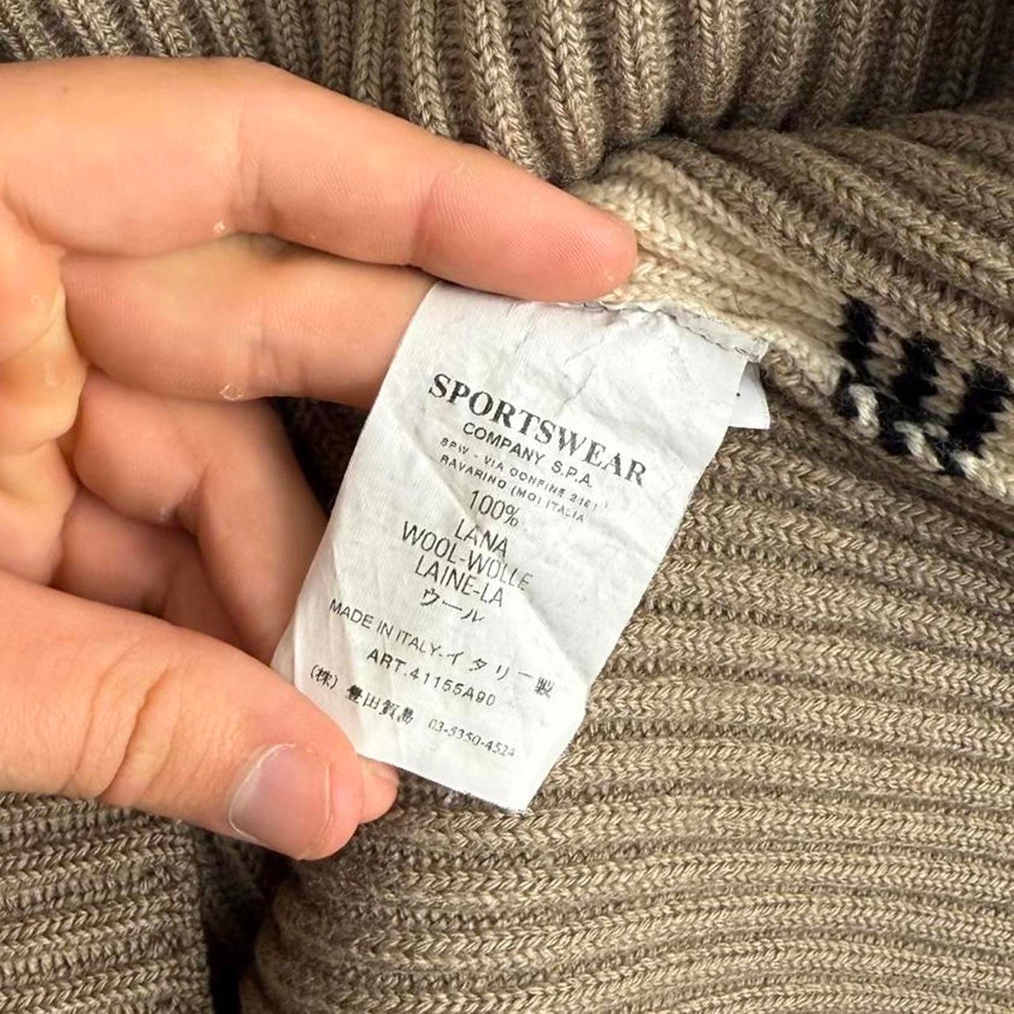 00s Stone Island Ribbed Knit Jumper (M)