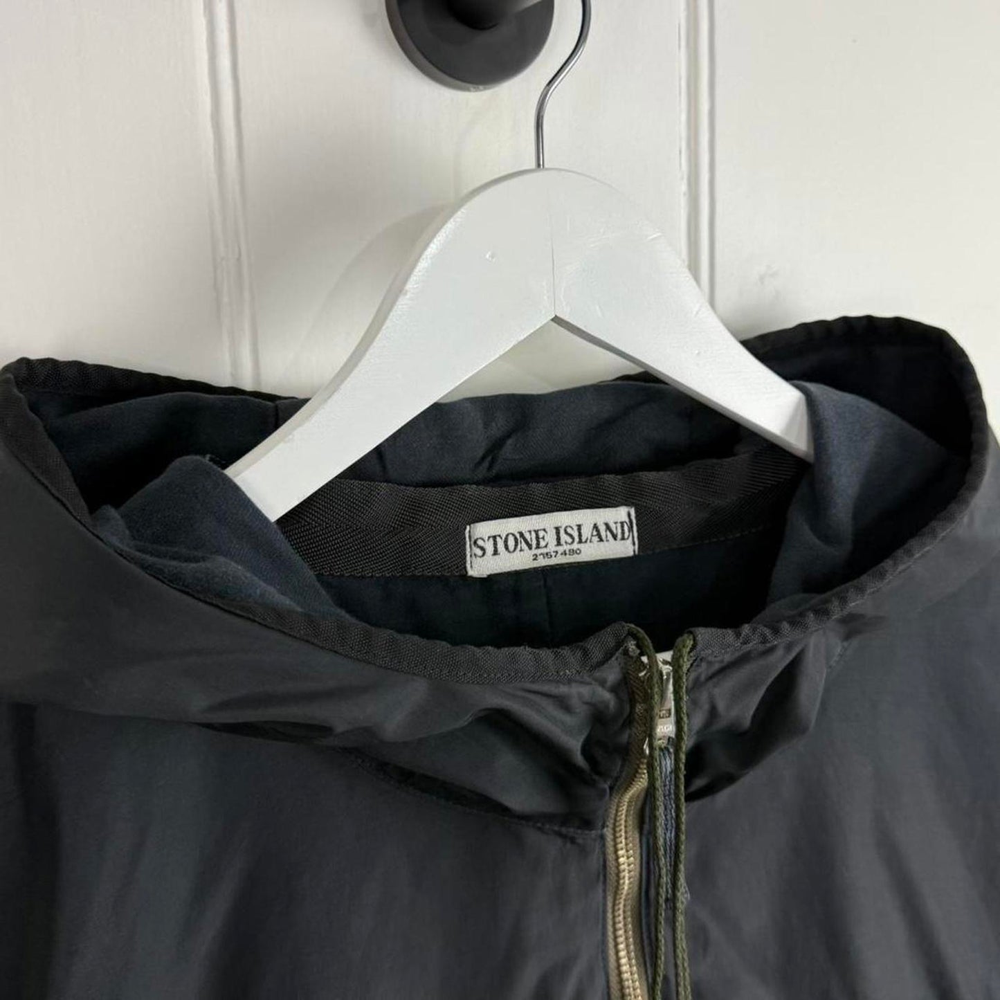 00s Stone Island Resin Cotton Jacket in Black (3XL)