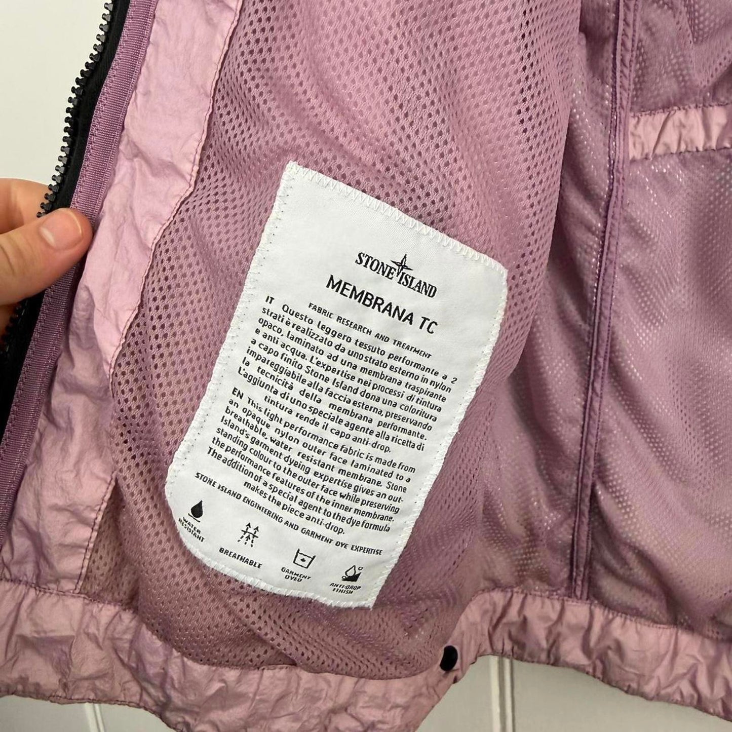 Stone Island Membrana TC Hooded Jacket Pink (L)