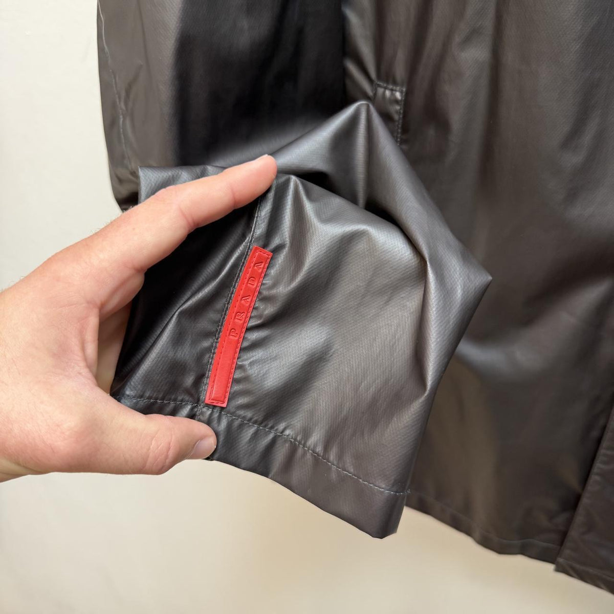 Prada Sport Linea Rossa Rubberised Hooded Jacket (L/XL)