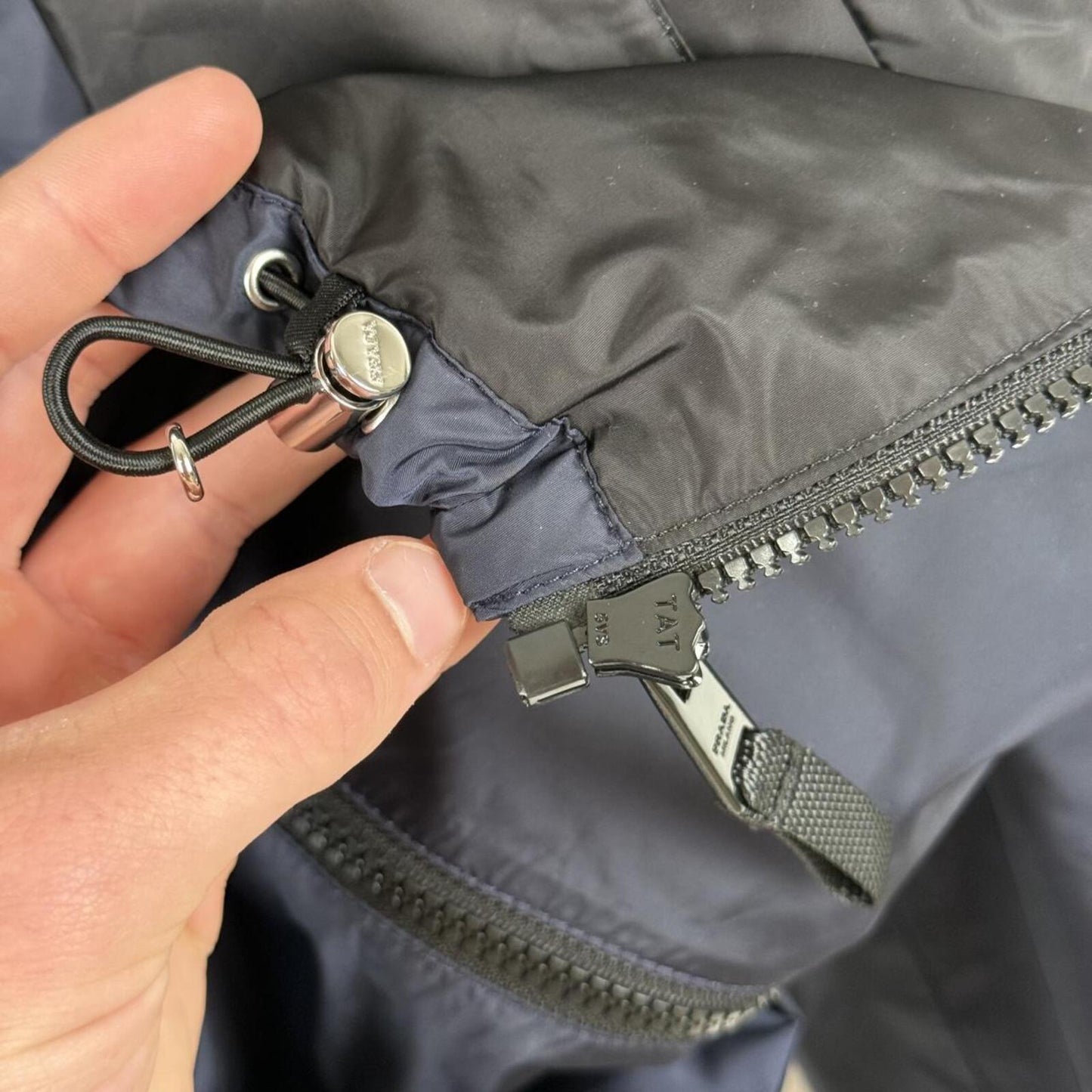 Prada Re-Nylon Hooded Jacket Navy (M/L)