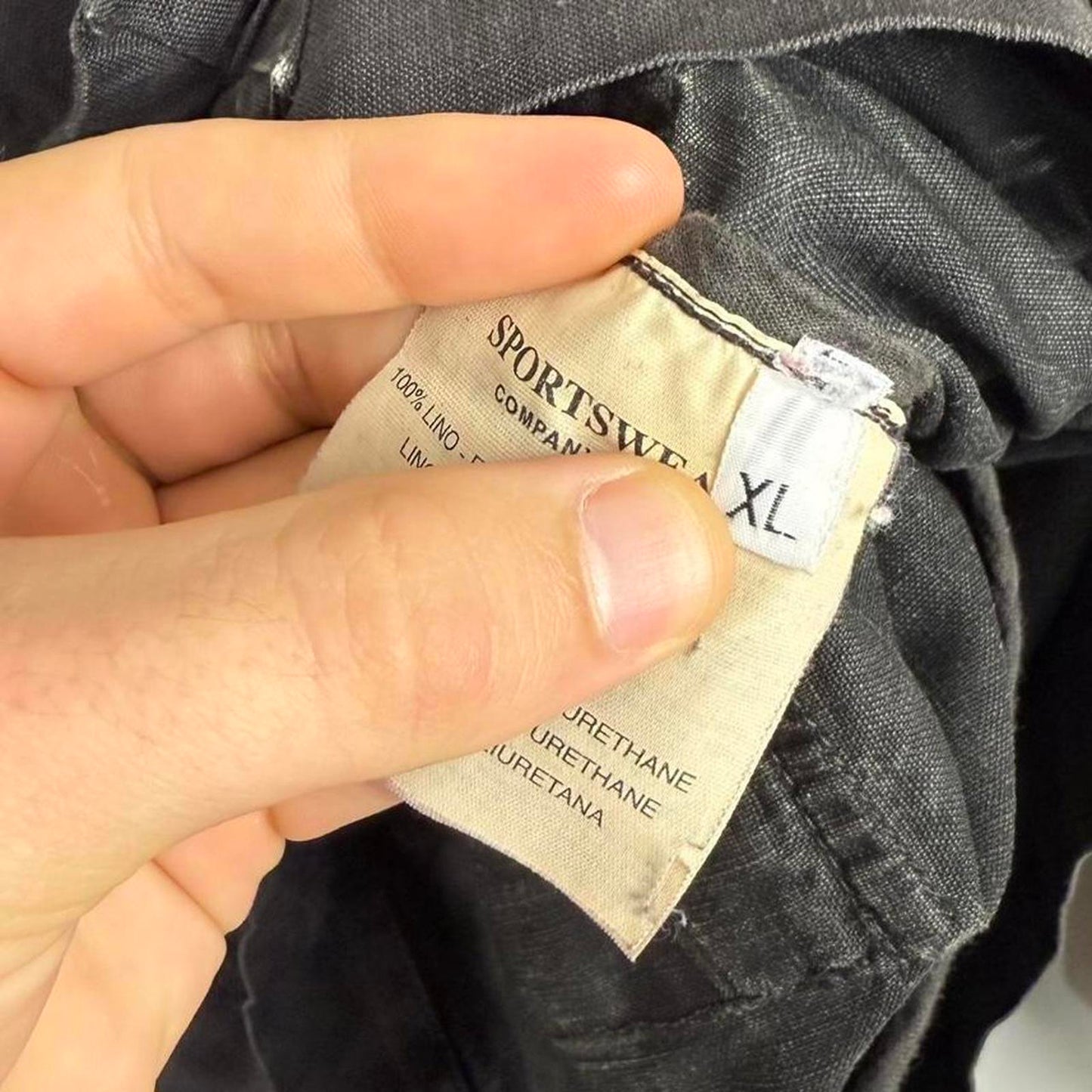 90s Stone Island Lino Flax Over Shirt in Brown (XL)