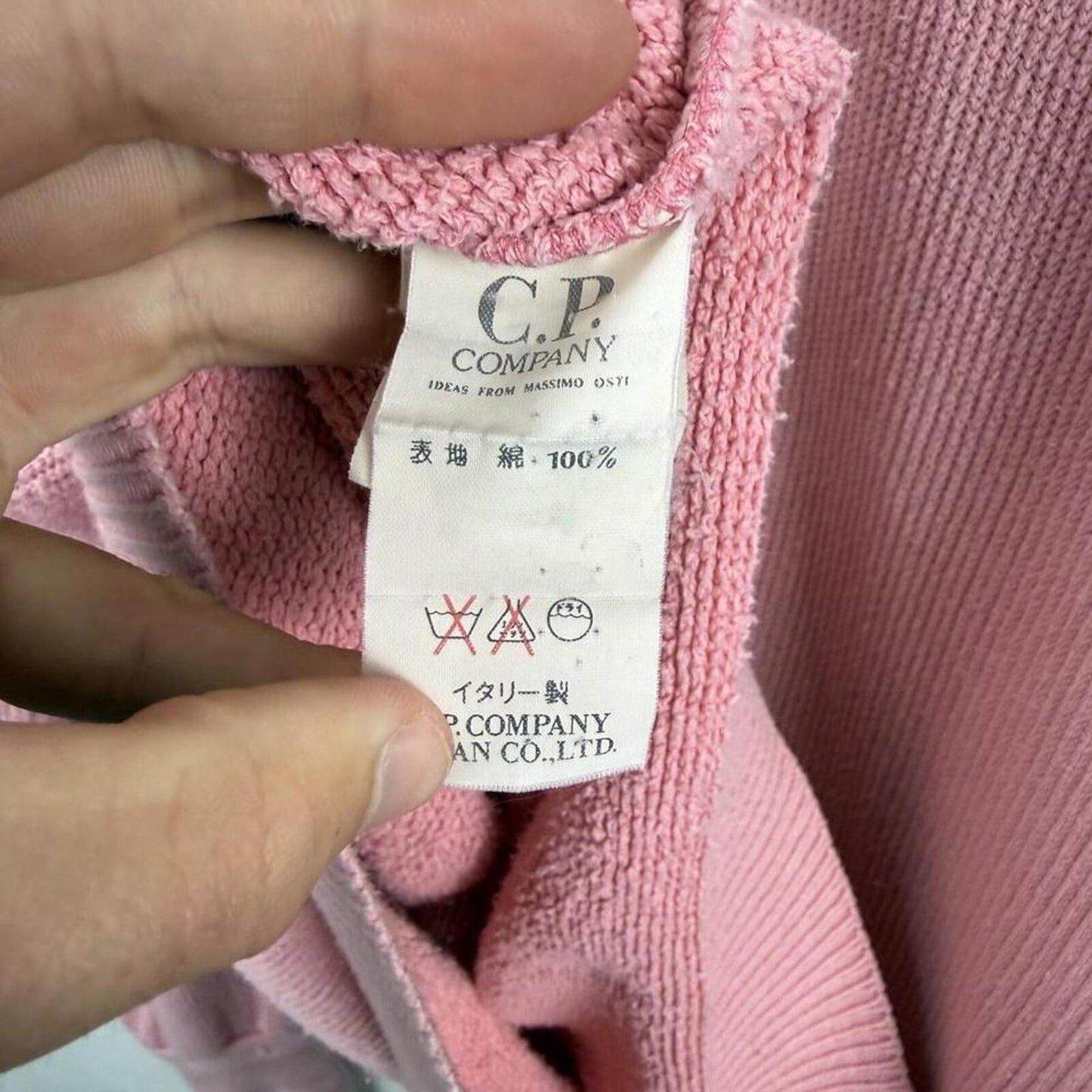 1980s Stone Island Cotton Knit Jumper Pink (L/XL)