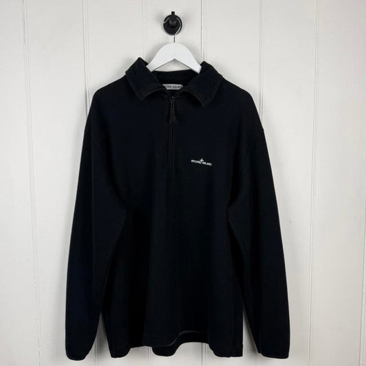 Stone Island Ribbed Half Zip Sweatshirt (XXL)