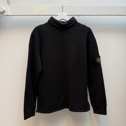 Early 00s Stone Island Mock Neck Knit – Black (M)