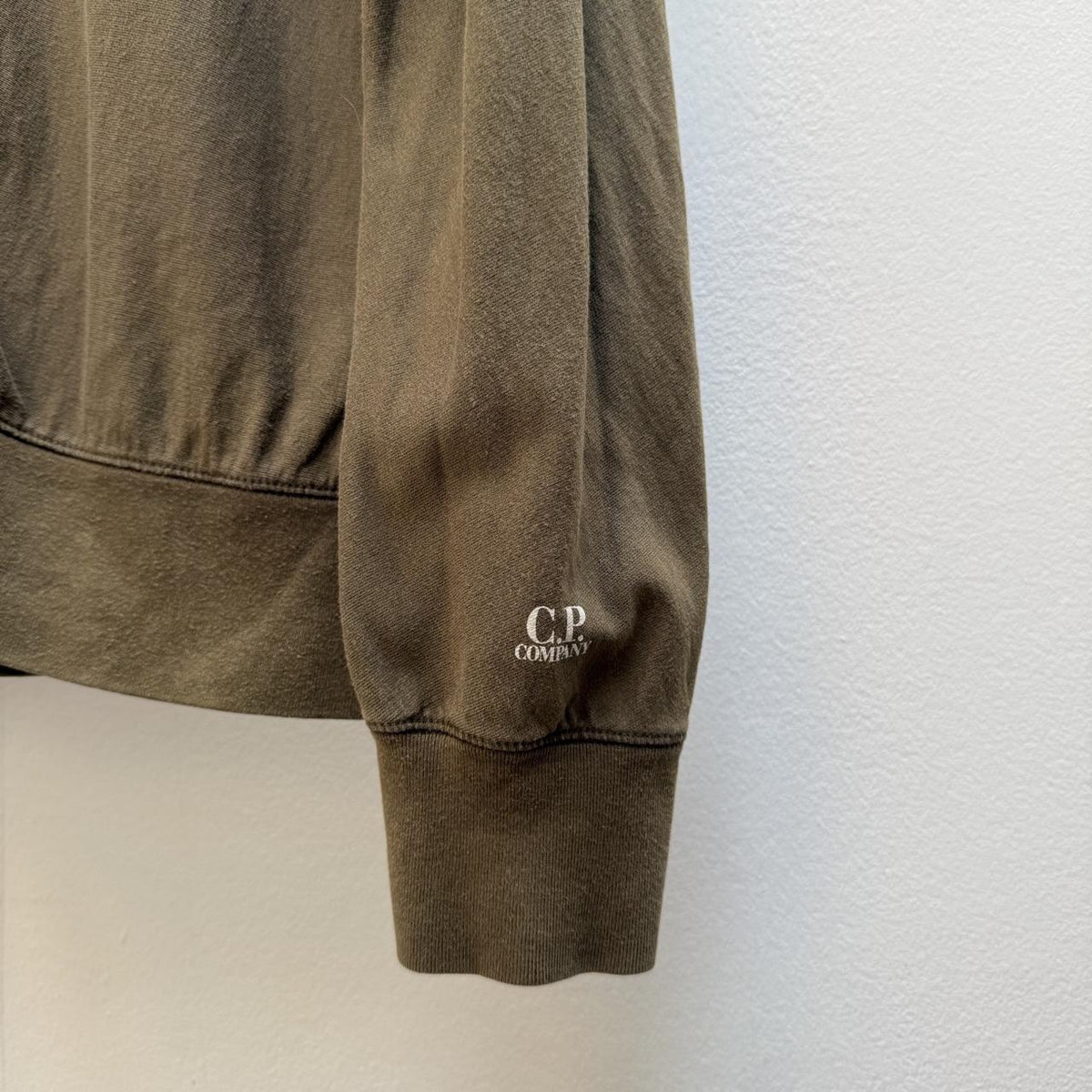 CP Company Full Zip Sweatshirt in Olive (L)