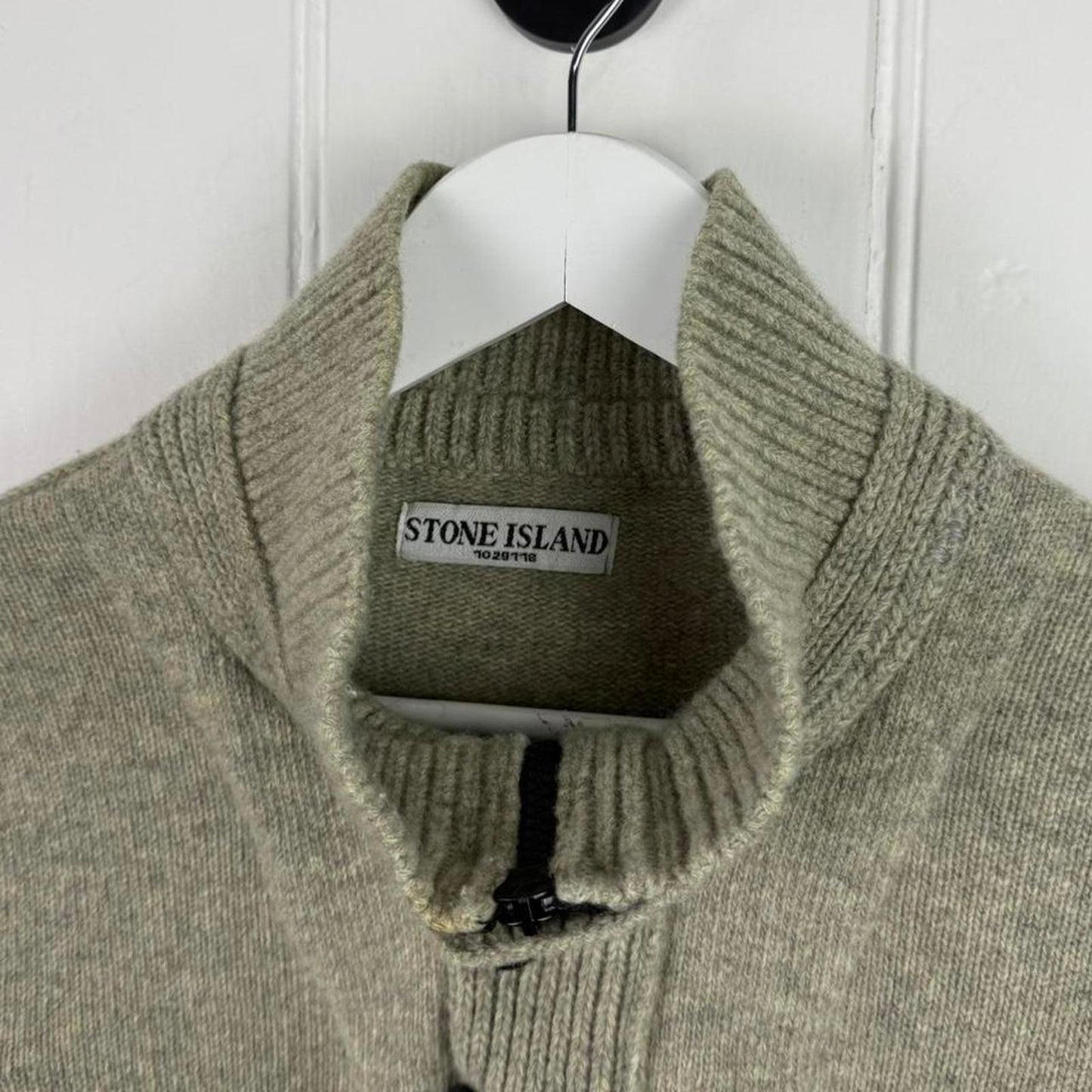 Stone Island Button-Neck Wool Knit (M)