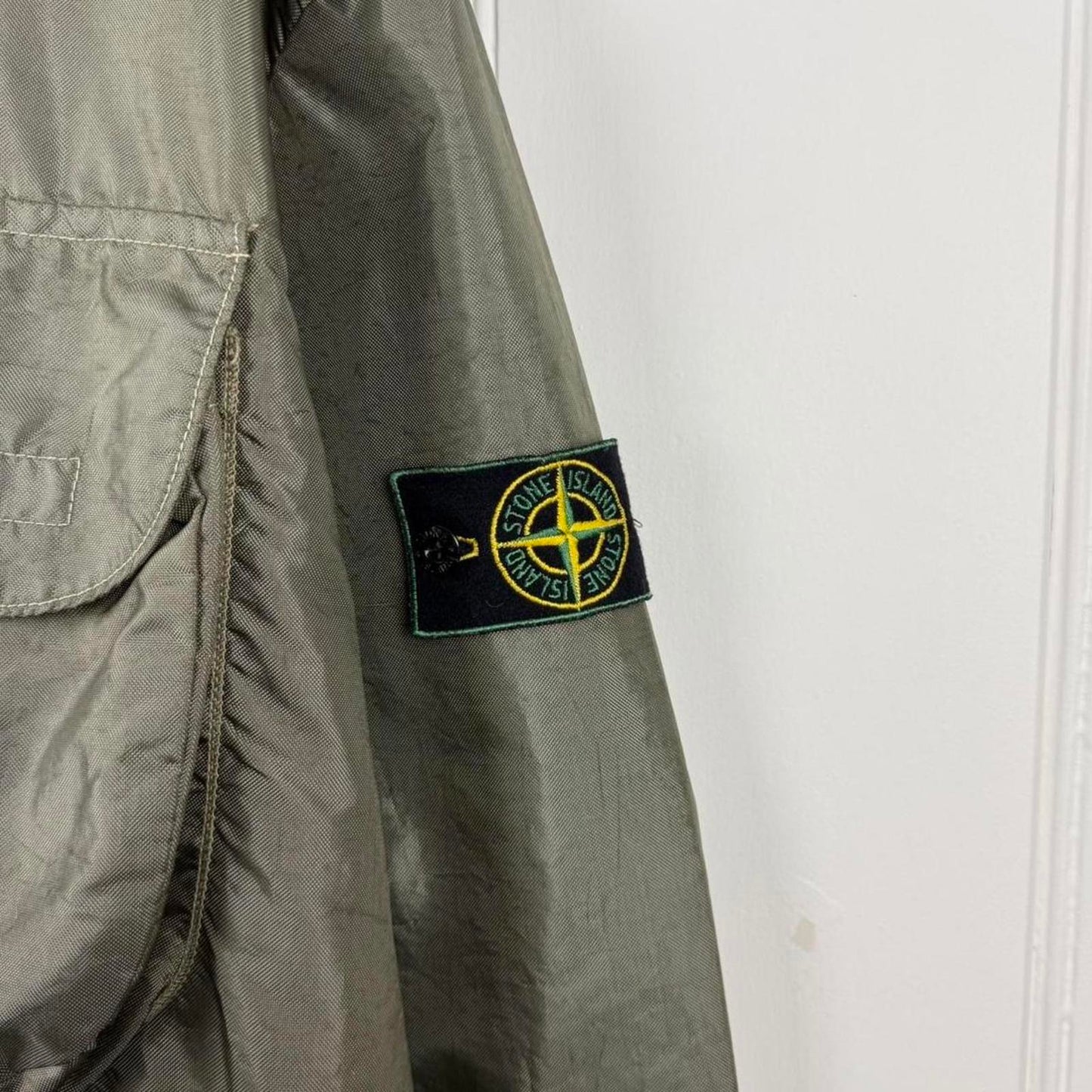 1995 Stone Island Formula Steel Multi-Pocket Jacket Olive (XL)