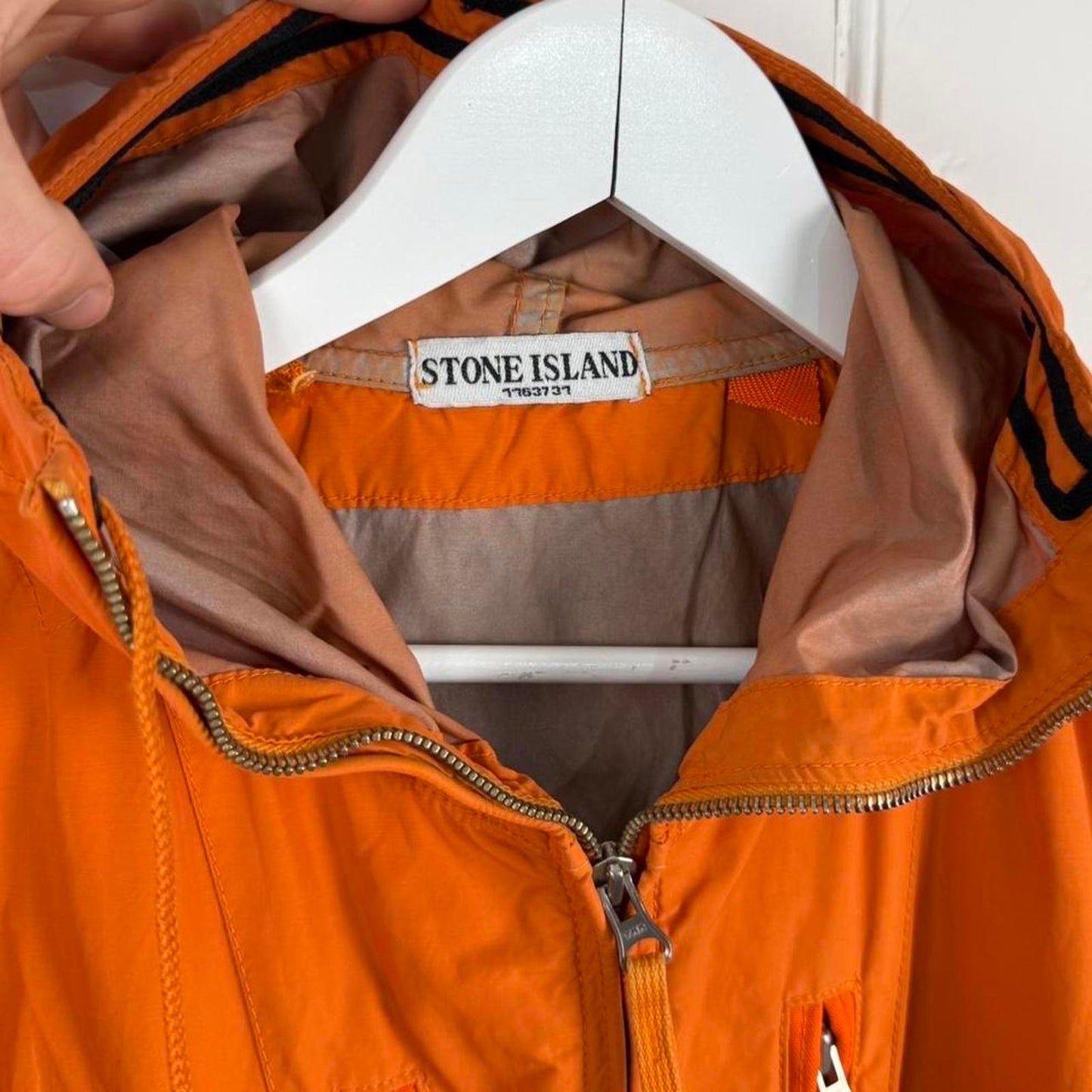 2000's Stone Island Hooded Jacket Orange (M)