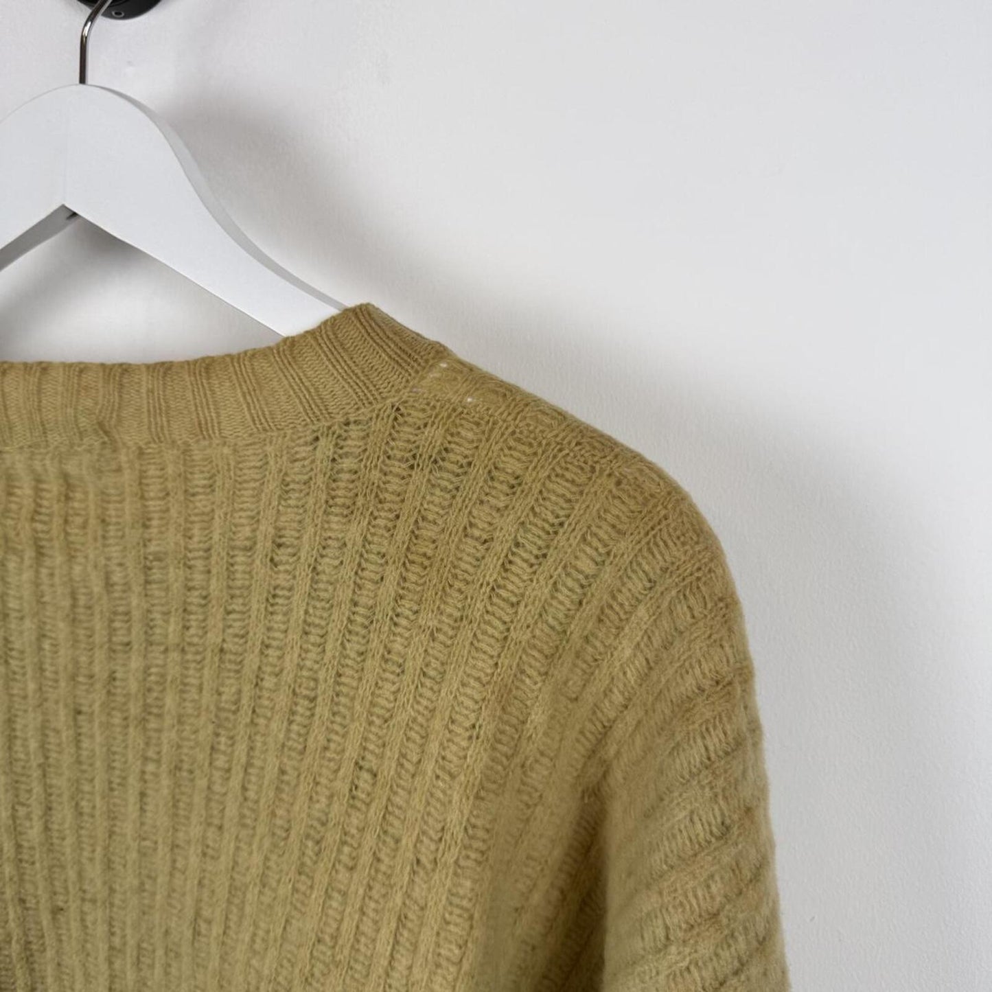 Stone Island Ribbed Wool Blend Knit Jumper Beige (M/L)