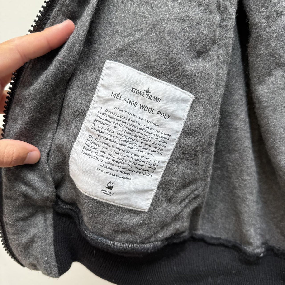 Stone Island Melange Wool Poly Jacket (L)