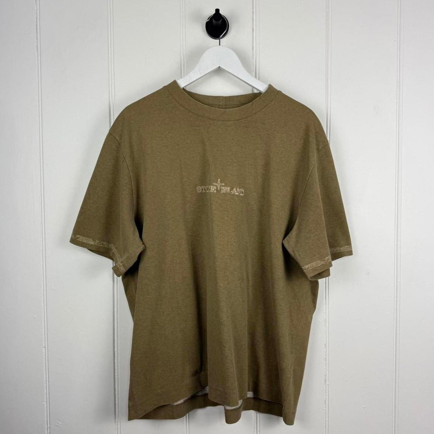 Stone Island Logo T-Shirt Khaki (XL)