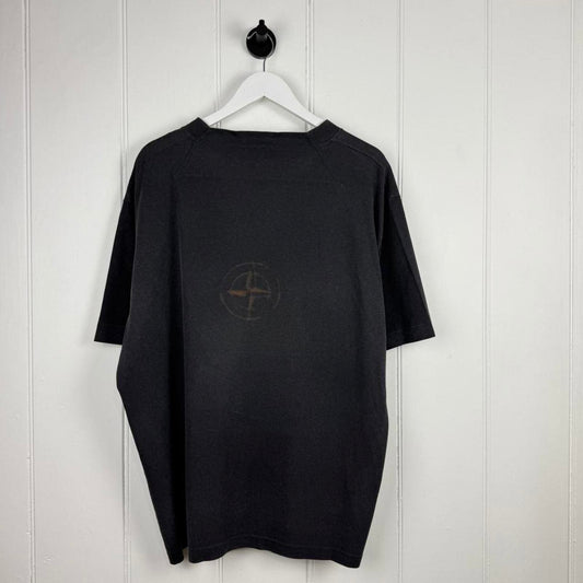 Stone Island Compass Logo T-Shirt Black (XXL)