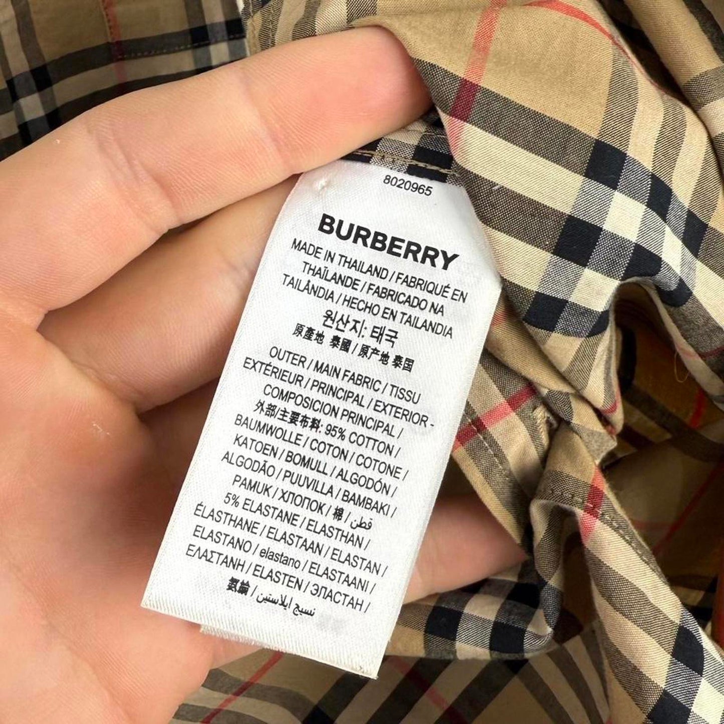 Burberry Check Short Sleeve Shirt (M)