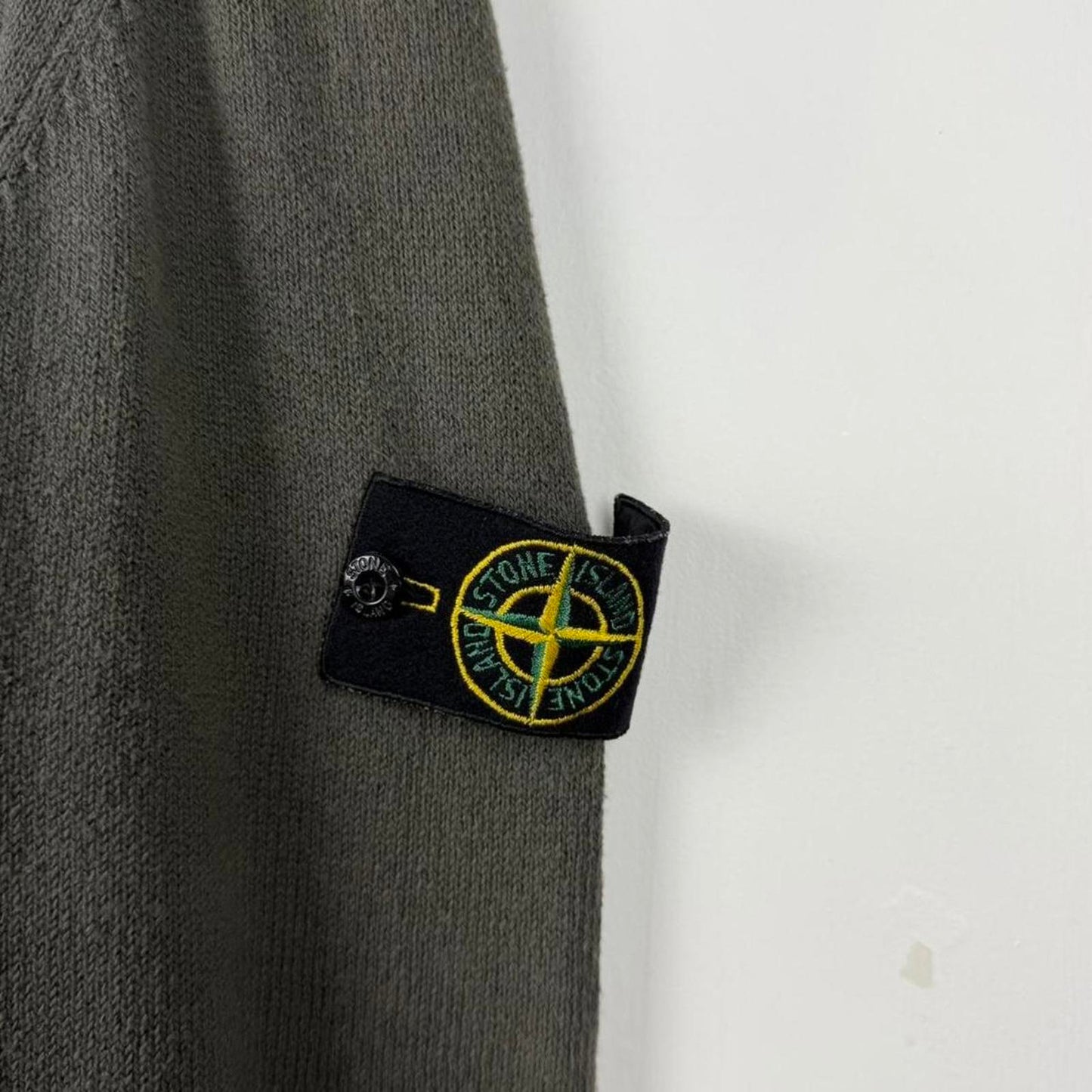 Stone Island Full Zip Knit Sweater Olive (XL)