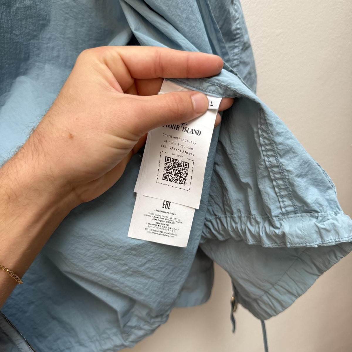 Brand New Stone Island Marina Micro Brushed Nylon-TC Jacket (L)