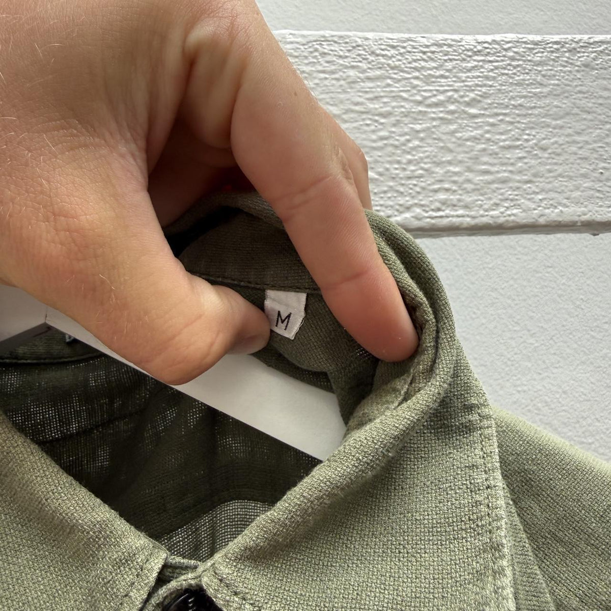 00s Stone Island Script Logo Linen Shirt (M)