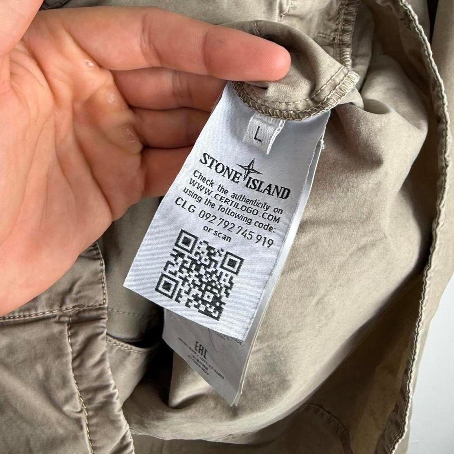 Stone Island Lightweight Hooded Overshirt (L)