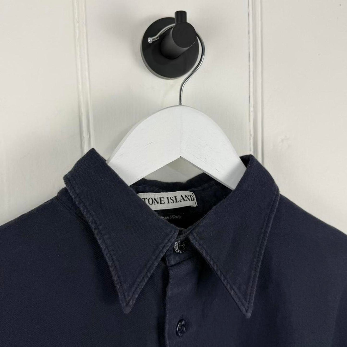Stone Island Structured Cotton Overshirt Black (L)