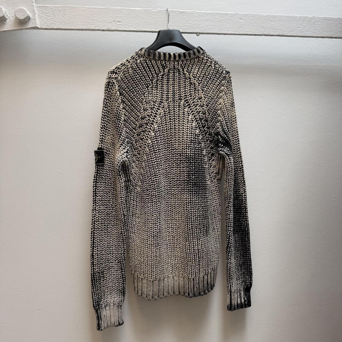 2017 Stone Island Hand Corrosion Cable Knit Jumper (L)