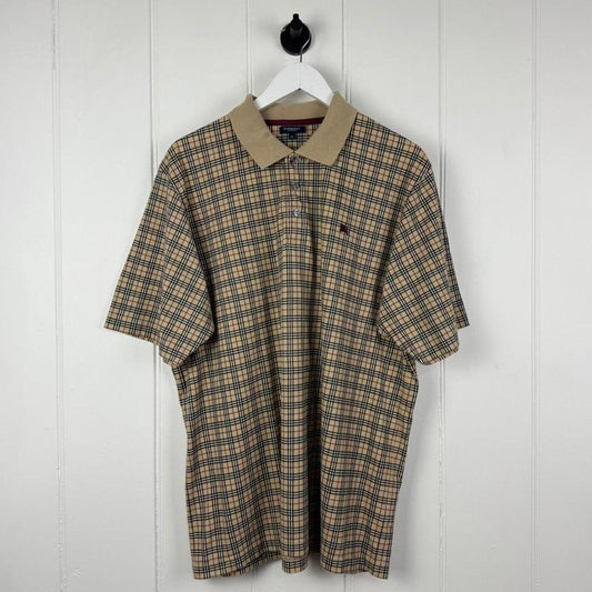 Vintage Burberry Nova Check Polo Shirt (XL)