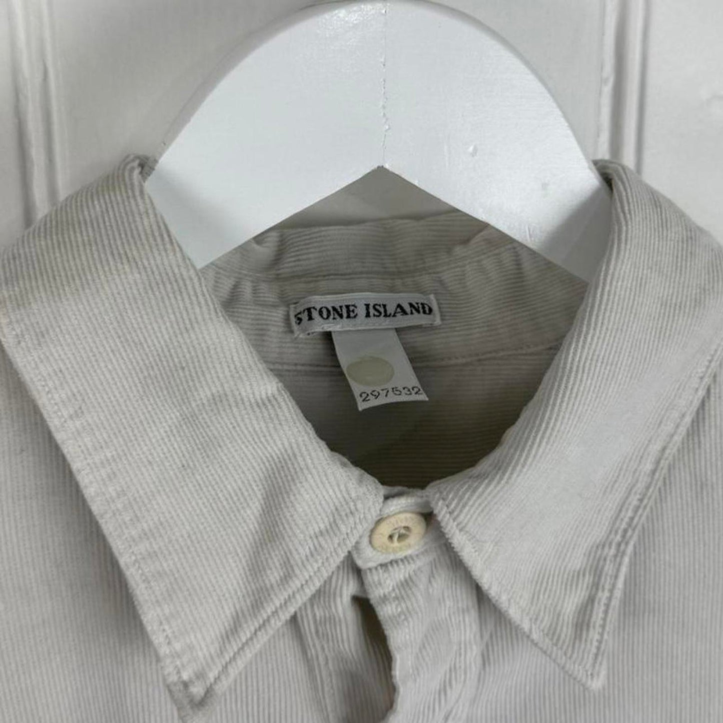 Stone Island Thin Cord Shirt – Light Grey Corduroy (L)