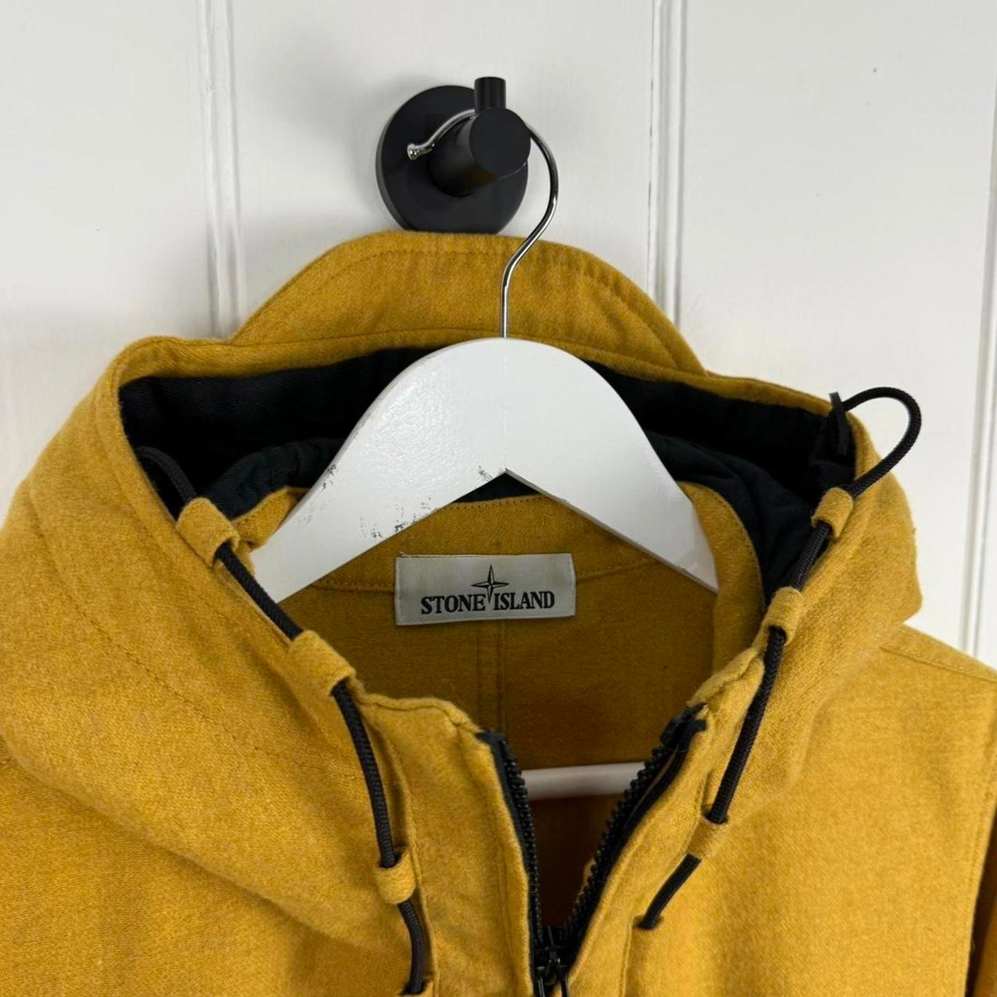Stone Island Mélange Wool Poly Hooded Jacket (M)