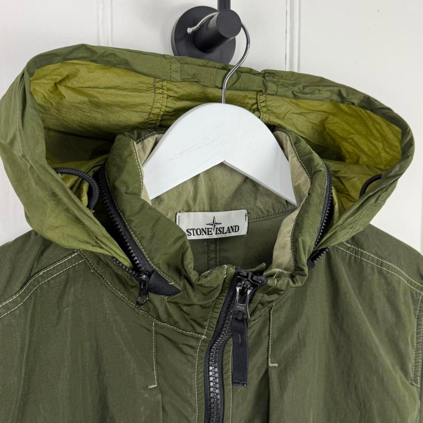 Stone Island Nylon Metal Flock Zip-Away Hood Jacket (L)