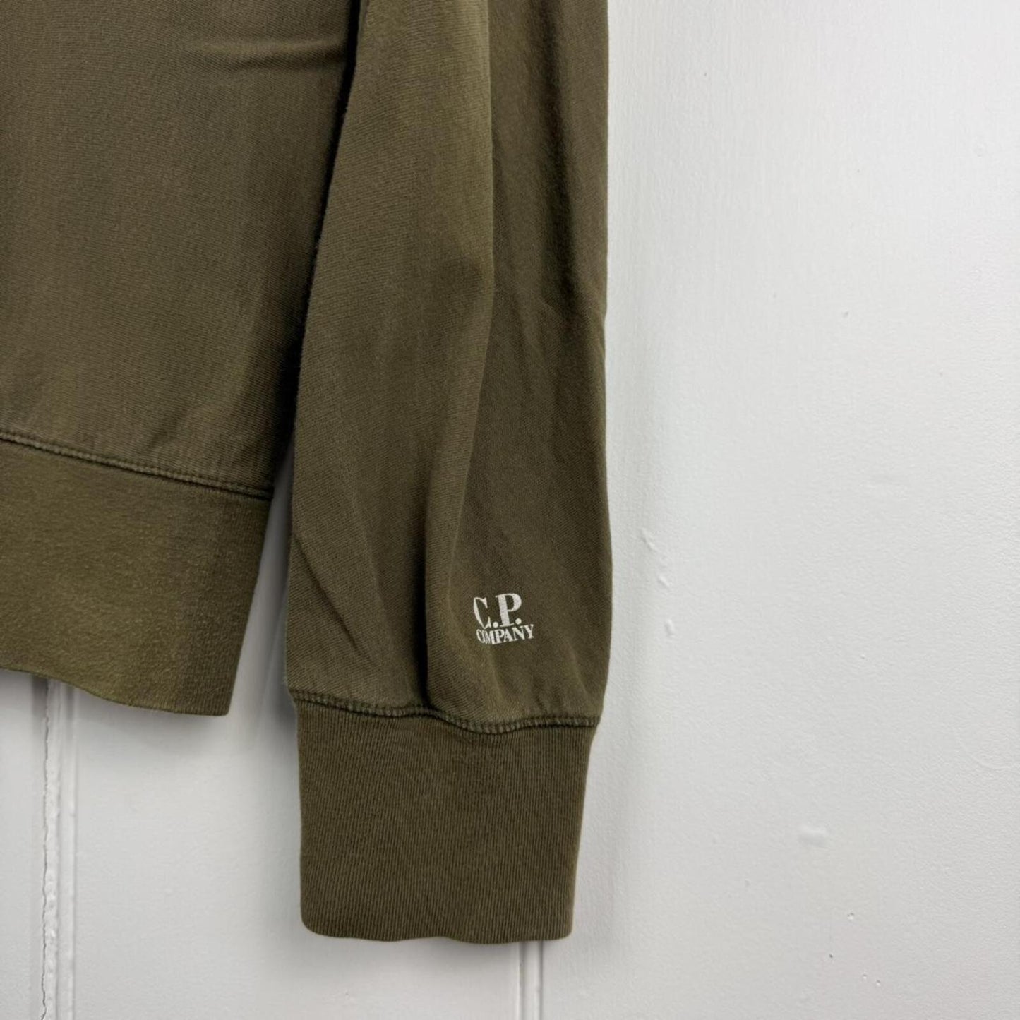C.P. Company Quarter Zip Sweatshirt Olive (L)