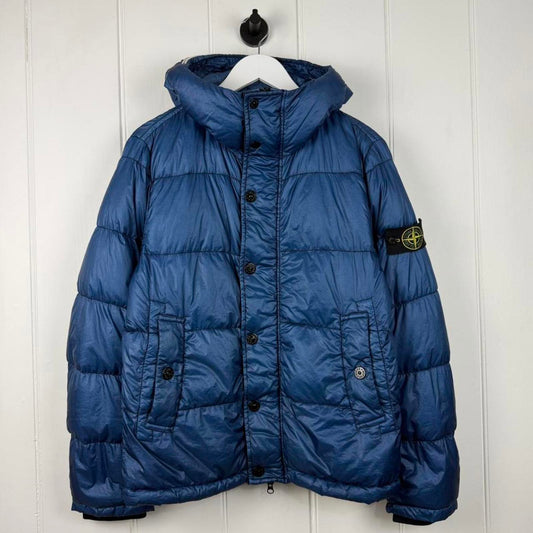 Stone Island Garment Dyed Down Jacket Blue (M)