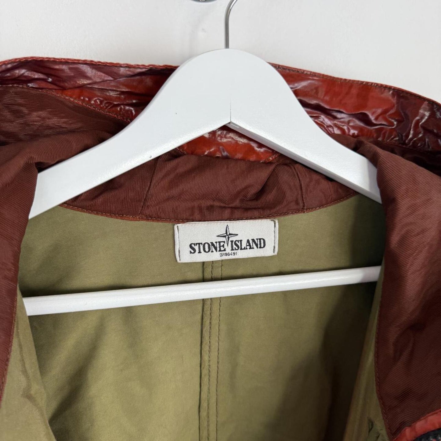 SS2012 Stone Island Mussola Prismatica Hooded Jacket Red (XXXL)