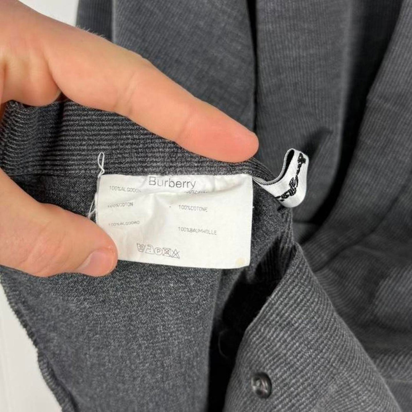 Burberry Corduroy Shirt Grey (L)