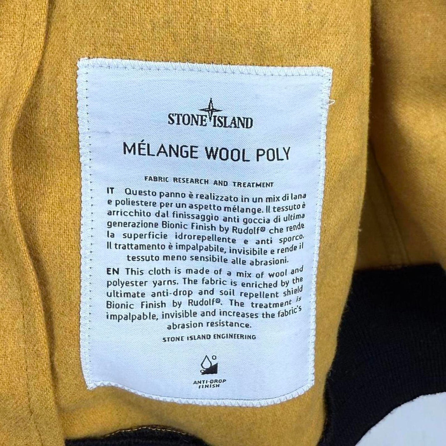 Stone Island Mélange Wool Poly Hooded Jacket (M)