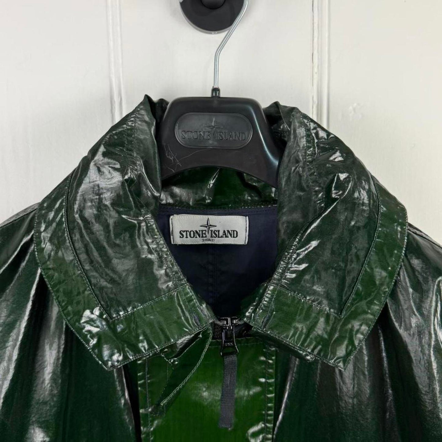 Stone Island Mussola Prismatica Jacket Deep Gloss Green (L)