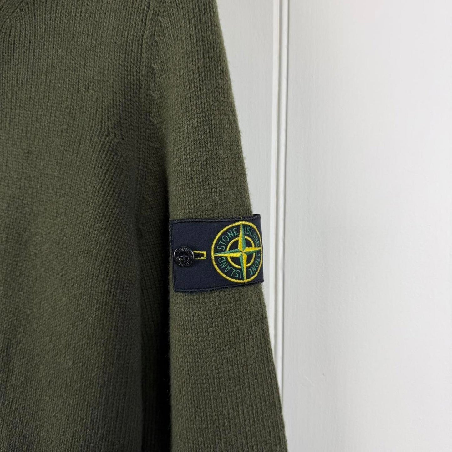 Stone Island Wool Hooded Knit Olive (M)