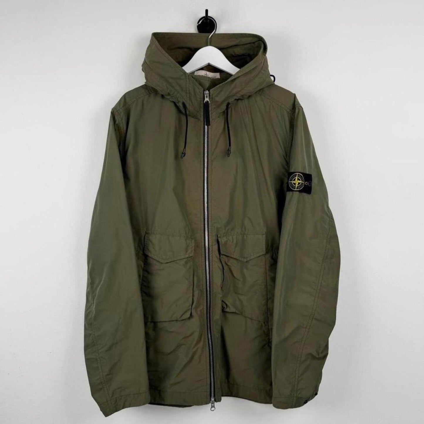 Stone Island Micro Reps Hooded Jacket Olive (XL)