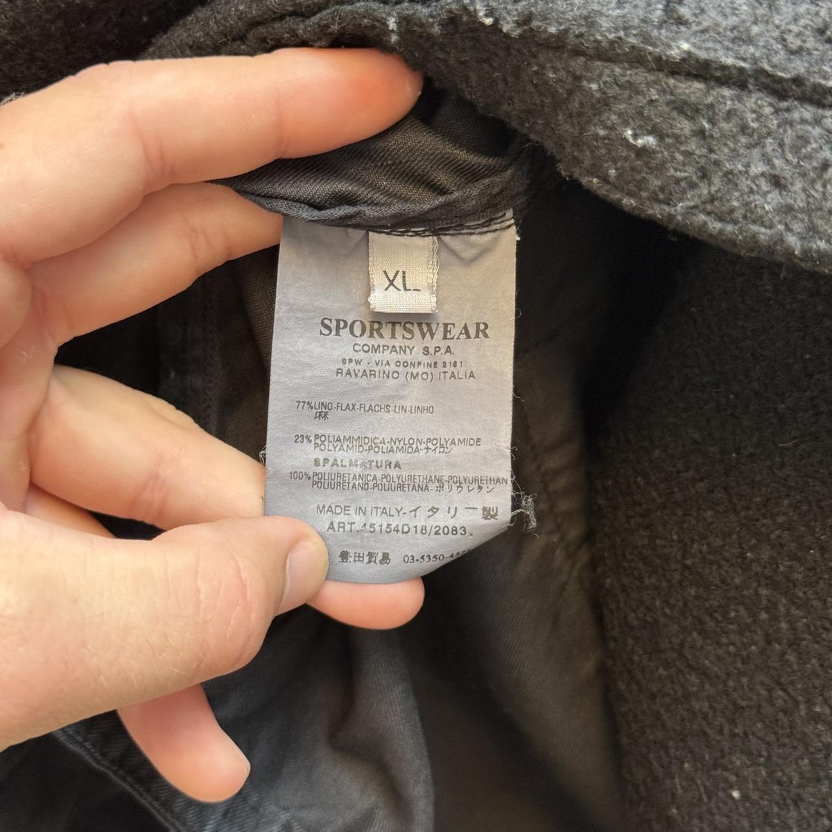 Vintage Stone Island Lino Flax Dutch Rope Jacket – Black (XL)