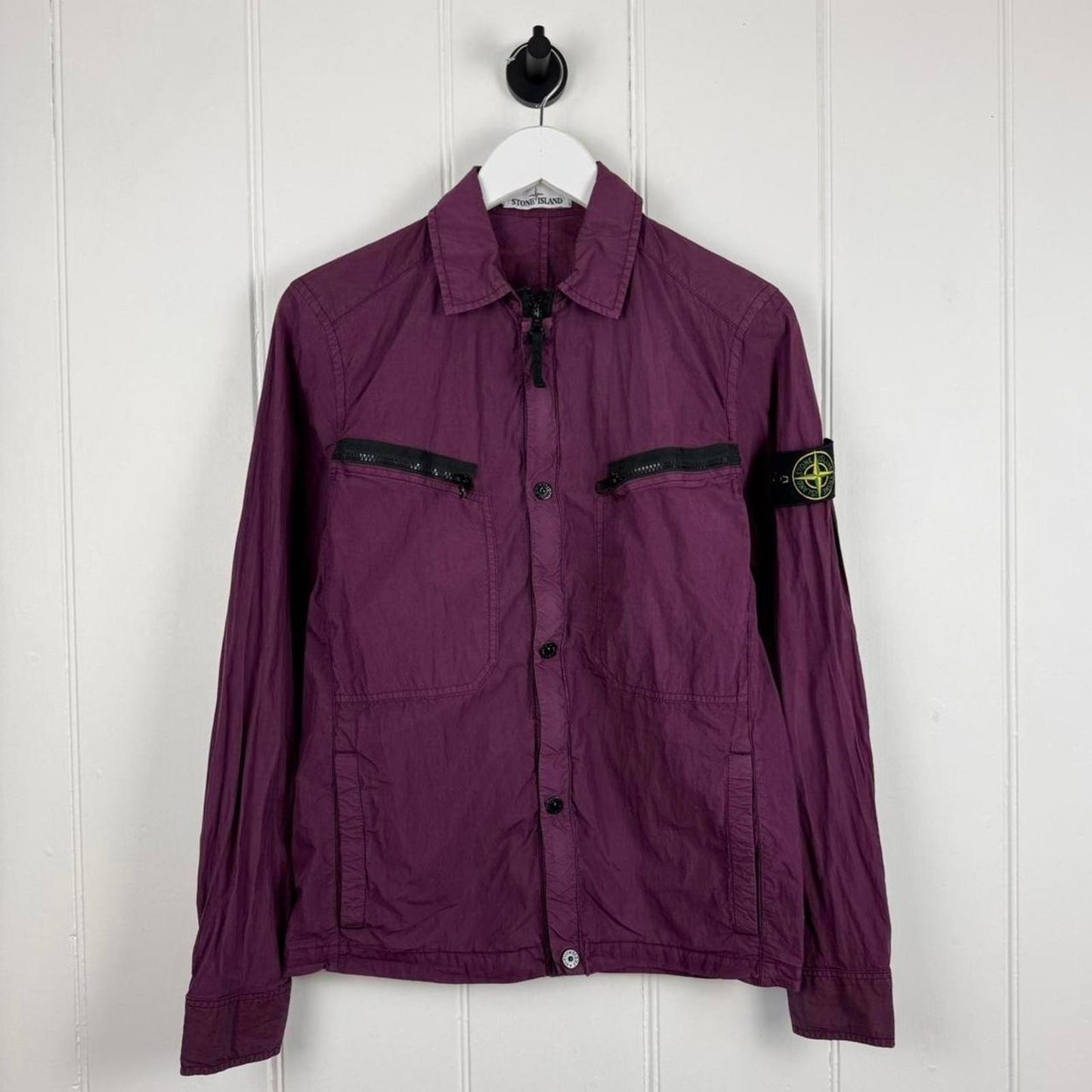 Stone Island Nylon Tela Overshirt Burgundy (S)