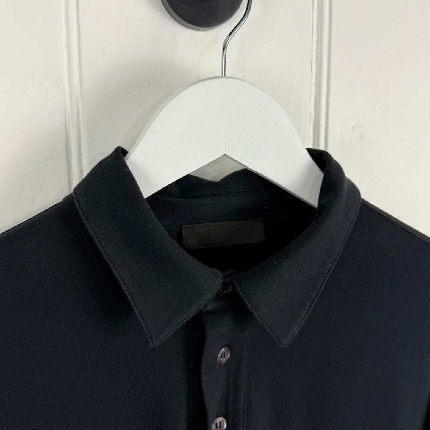 Prada Long Sleeve Polo with Nylon Pocket (M)